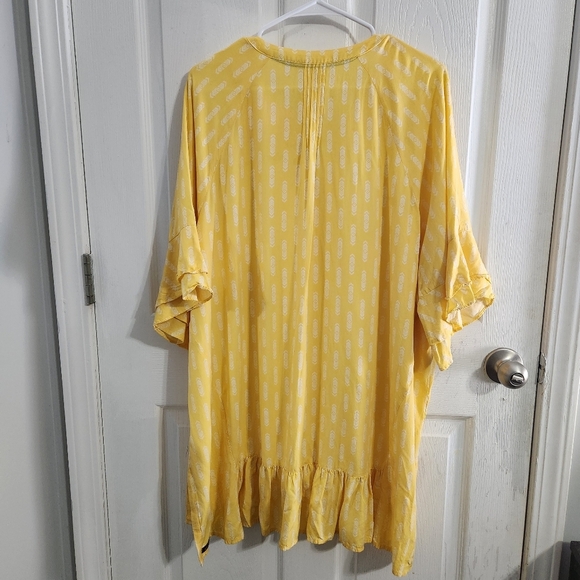 Matilda Jane golden hour yellow button up tribal tunic cottagecore women XXL - Picture 10 of 11